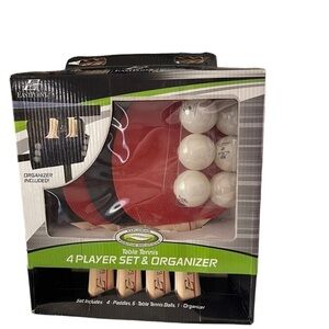 Eastpoint 4 player table tennis set  And organizer with 4 paddles 5 balls